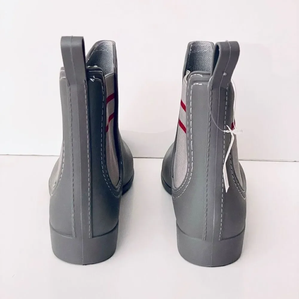 NWT Ferrera Couture 10 by Henry Ferrera Clarity Grey Rain Booties Boots elastic